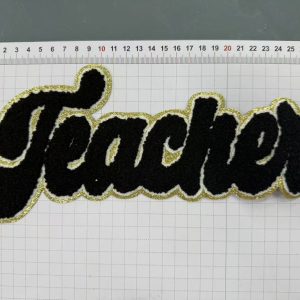 teacher black big patches(iron on clothes and bags)