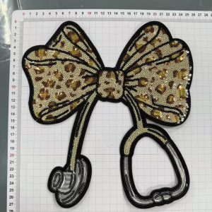nurse brown bow big patches(iron on clothes and bags)